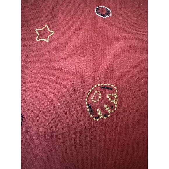 3-6 Months Vintage Y2K Red Baseball Bodysuit Romper Embroidered 100% Cotton - Picture 4 of 5